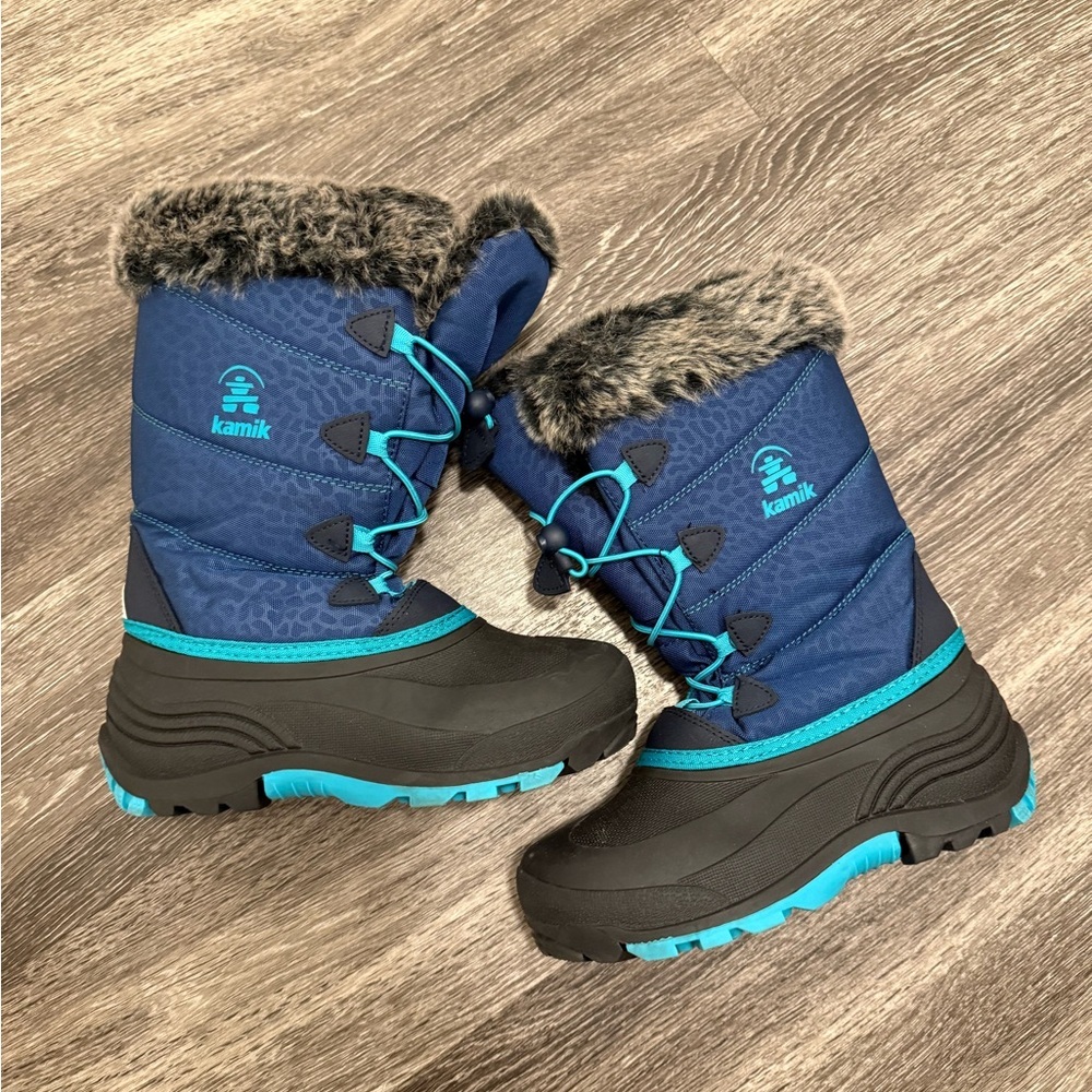 Kamik Blue and Black Winter Boots
